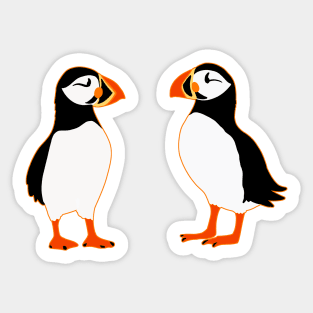 Puffin Cute Birds from Faroe Island Pattern Sticker